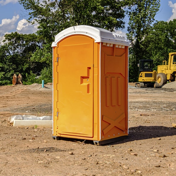 how often are the portable restrooms cleaned and serviced during a rental period in Aptos